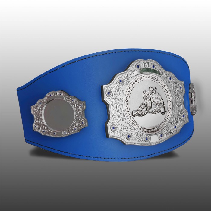 SILVER CHAMPIONSHIP BELT - XXLMIDI/S/JIUJITSU/S - AVAILABLE IN 4 LEATHER COLOURS